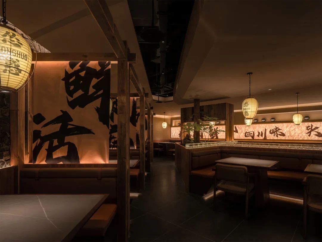 一品鱼悦烧烤·川菜融合餐厅酒吧装修设计规划(图9)